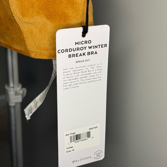 NWT Alo Micro Corduroy Winter Break Bra - Picture 4 of 4